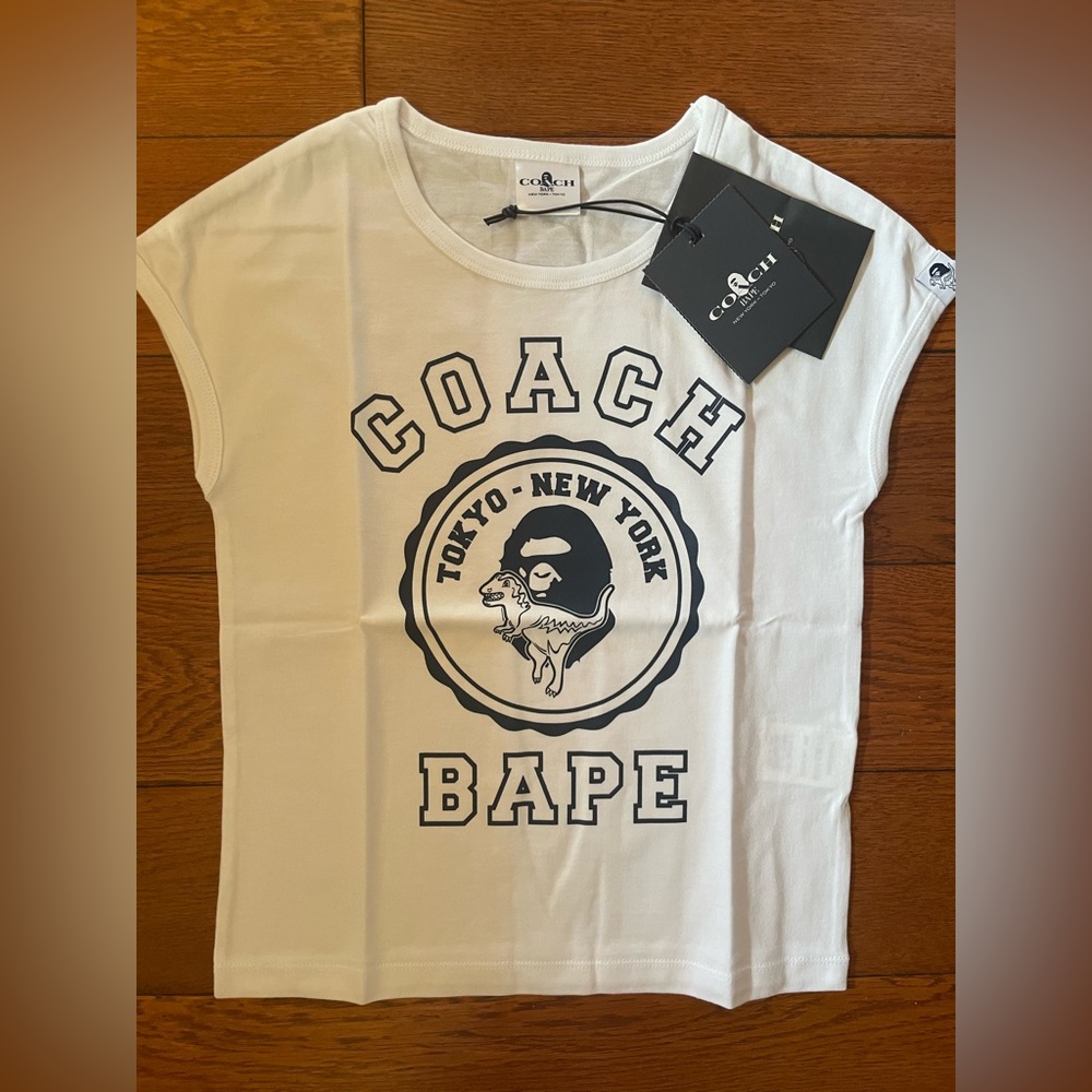 NWT Bape x Coach Tee size xs, S and M - women exclusive collaboration